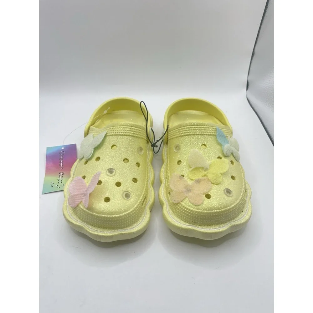 Toddler Active Clogs Pastel Yellow ,‎ Size 9 Charms Bin C